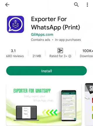 Exporter for WhatsApp