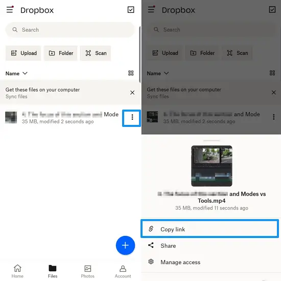 用dropbox分享文件